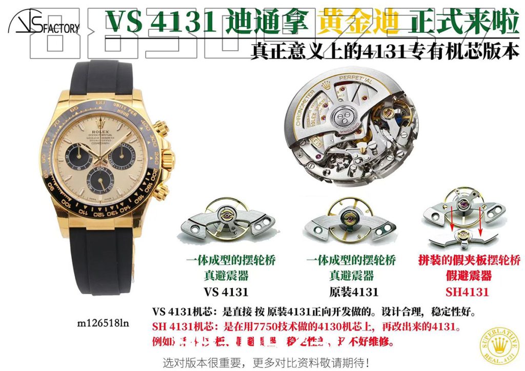 VS厂劳力士金迪4131款复刻手表-m126518ln-0012