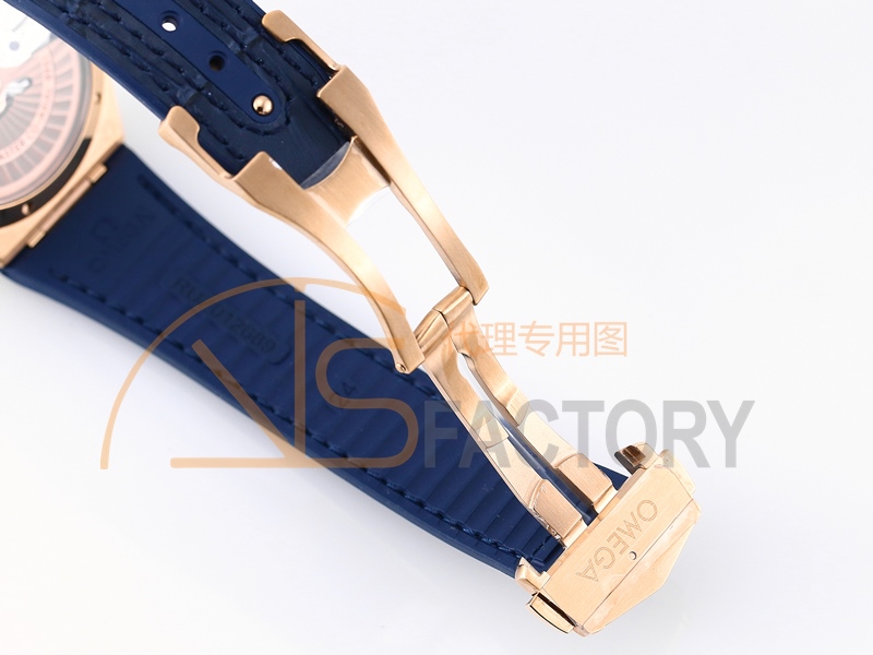 VS厂欧米茄五代星座玫瑰金款蓝圈蓝面复刻腕表-VS手表