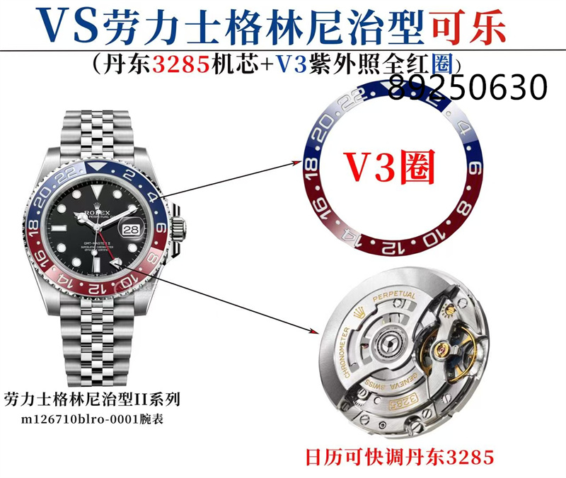 VS厂劳力士可乐圈对比正品评测
